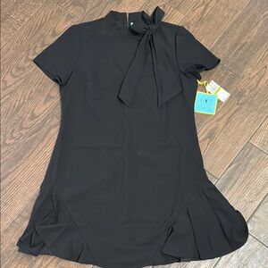 CeCe Women's Black Dress with Bow Detail